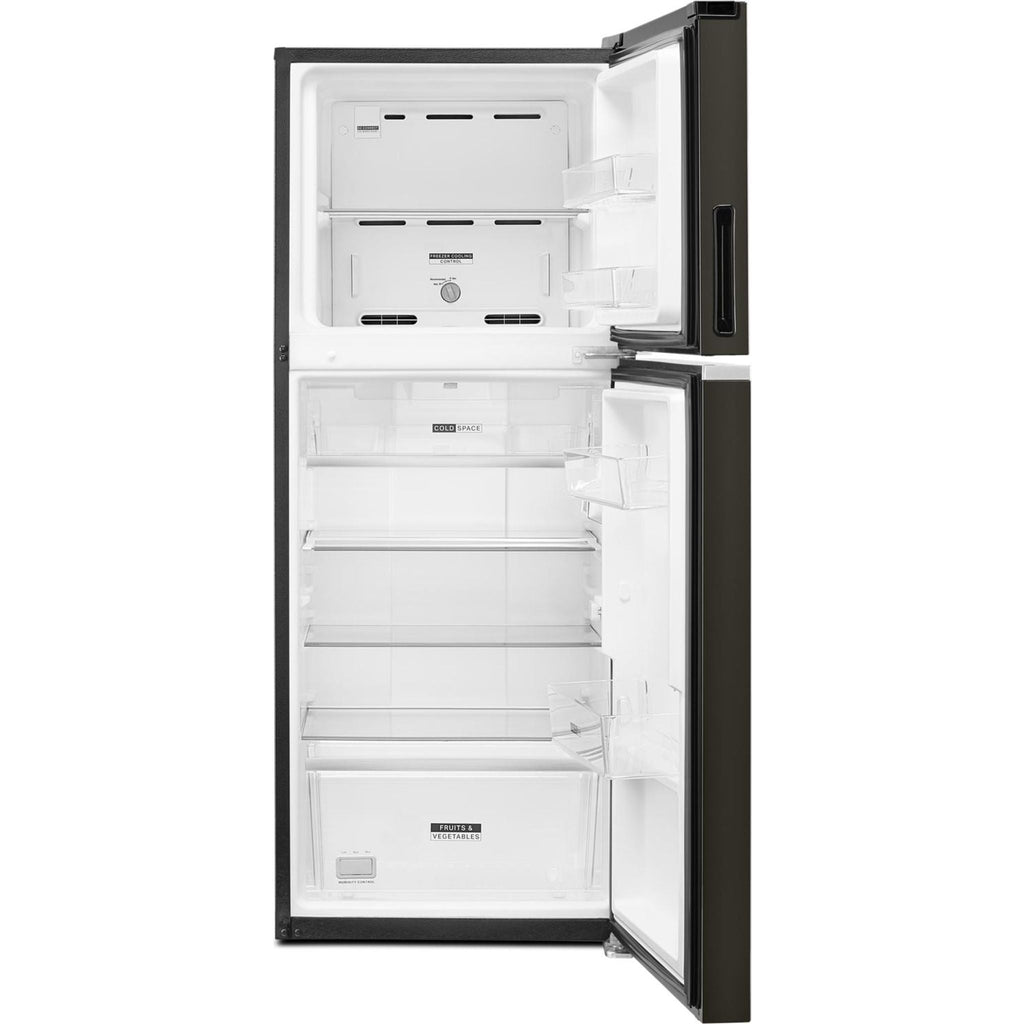 Réfrigérateur Whirlpool à congélateur supérieur (WRT312CZJV) - Finition inox noir