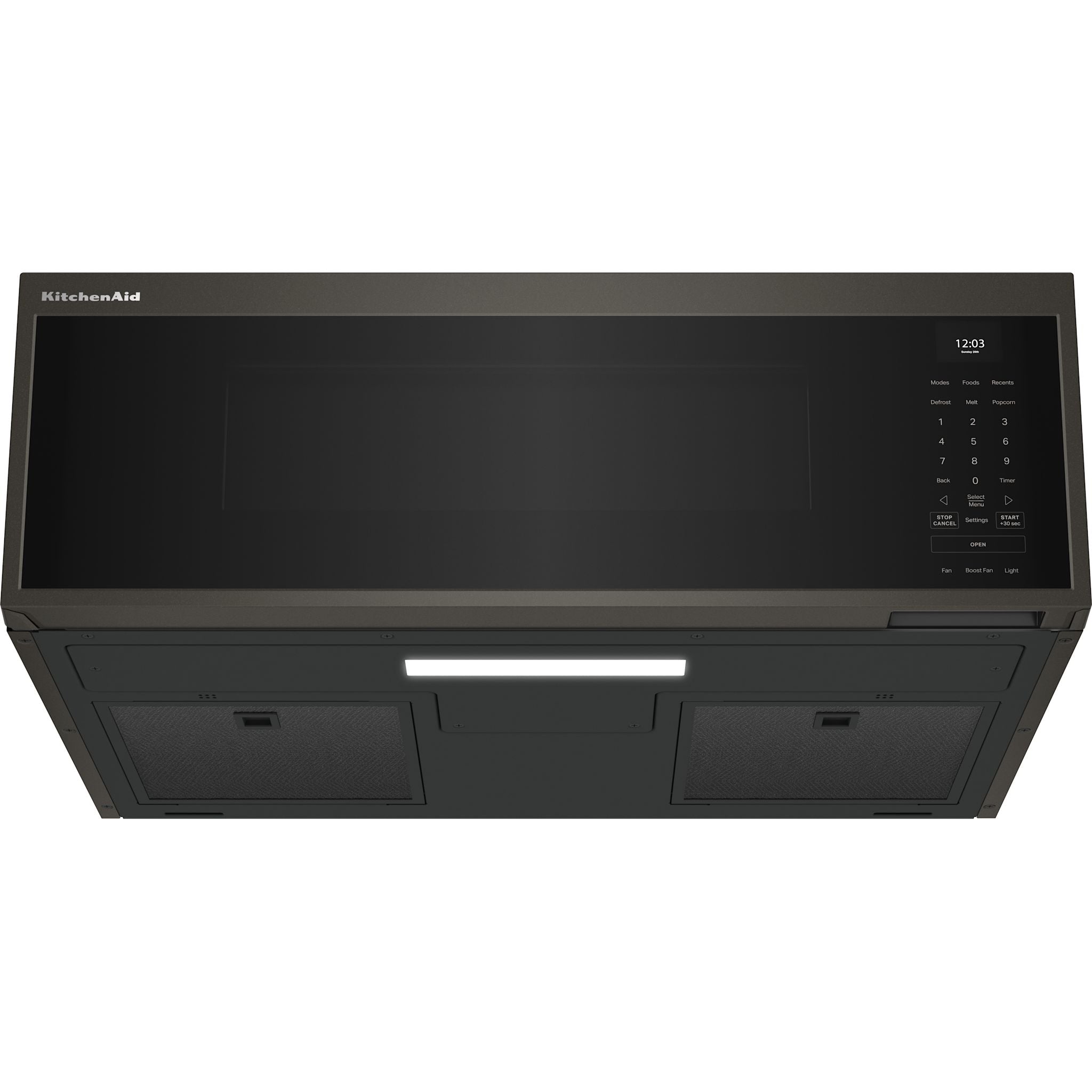 Four à micro-ondes KitchenAid à hotte intégrée (YKMML550RBE) - Minerai noir