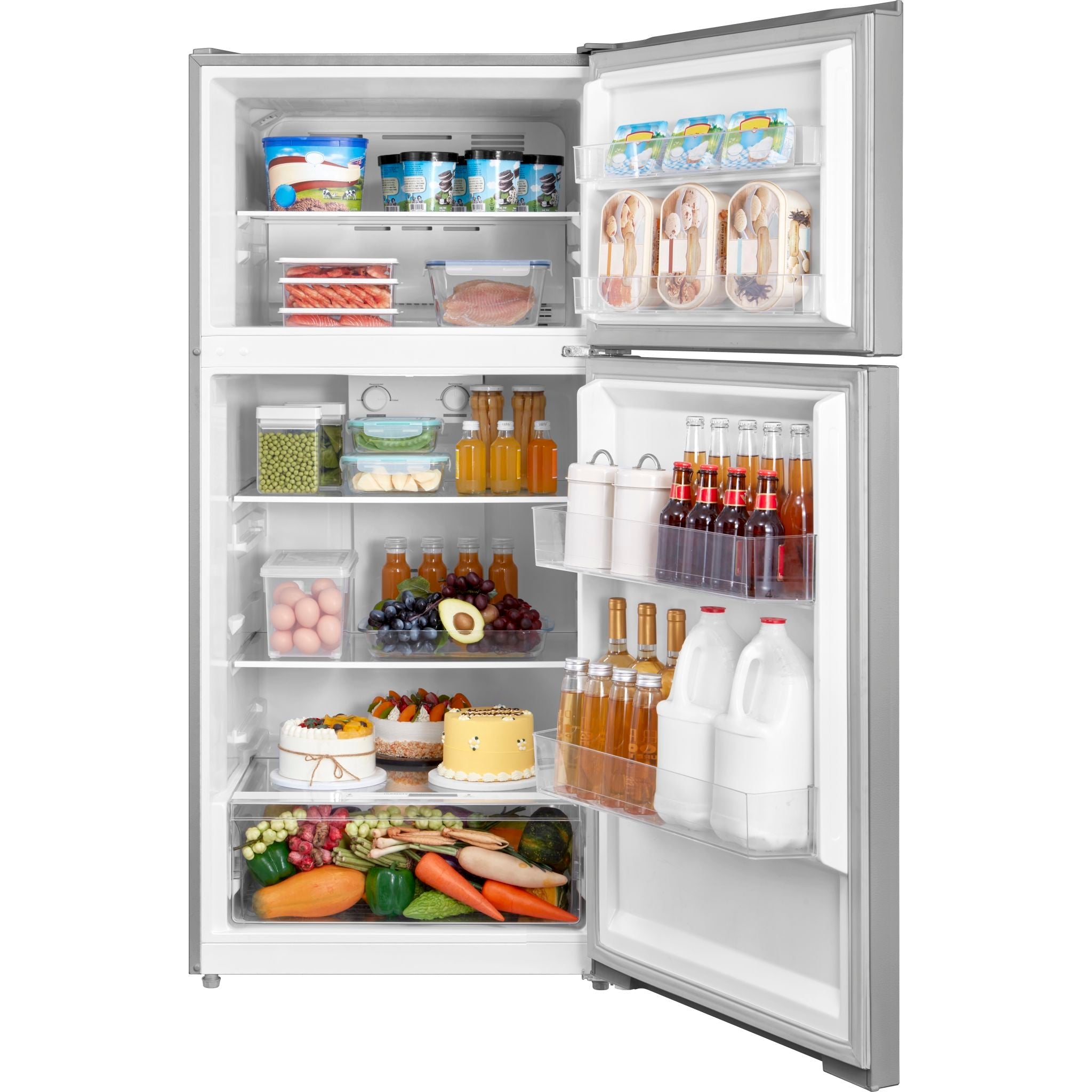 Réfrigérateur à congélateur supérieur Danby (DFF142E1SSDB) - Acier inoxydable