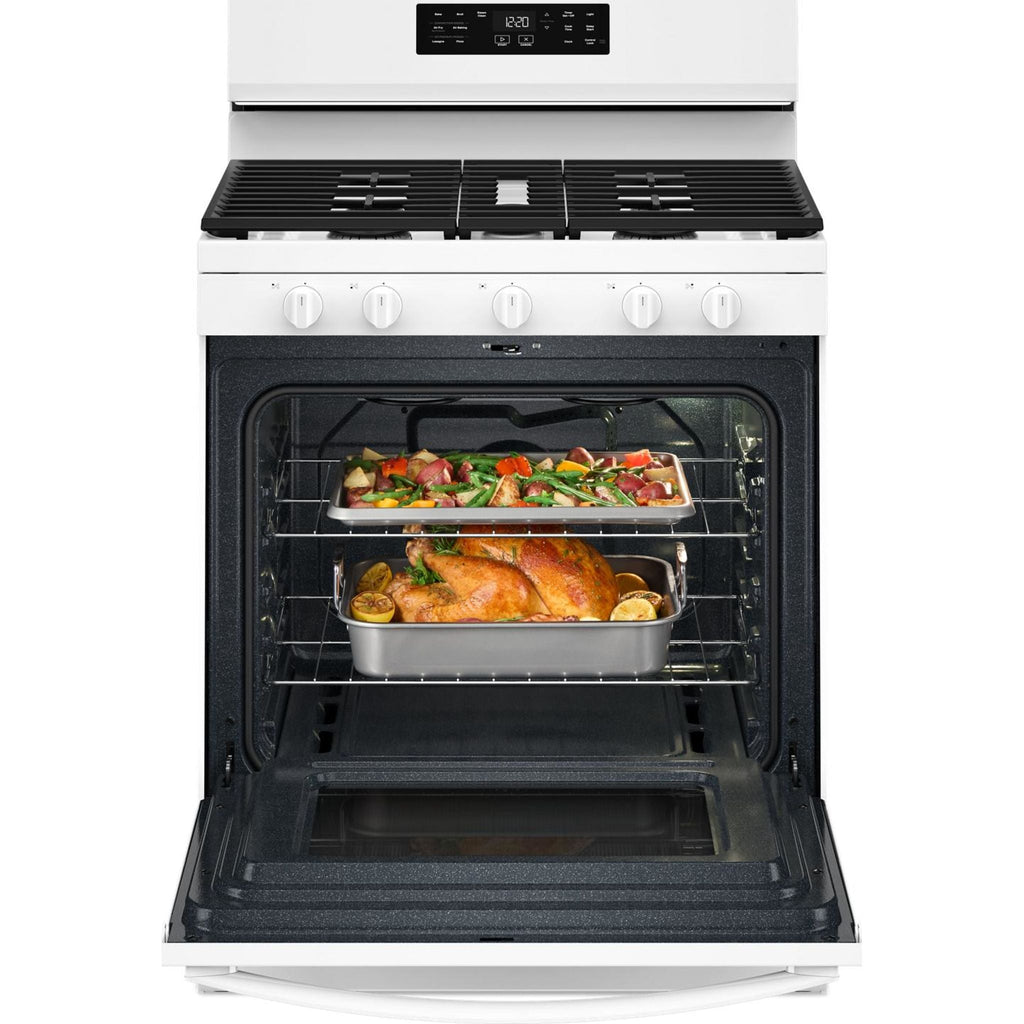 Cuisinière à gaz Whirlpool 30 pouces (WFGS4530SW) - Blanche