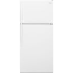 Réfrigérateur Whirlpool à congélateur supérieur (WRT314TFDW) - Blanc