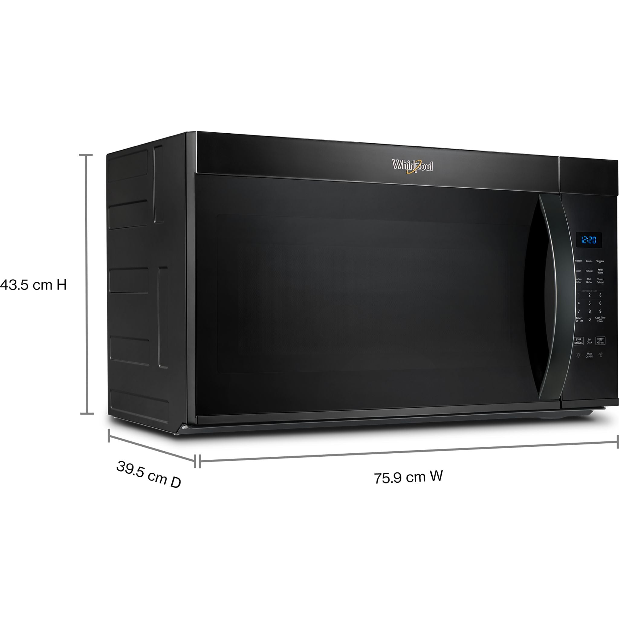 Four à micro-ondes Whirlpool à hotte intégrée (YWMMS3130RB) - Noir