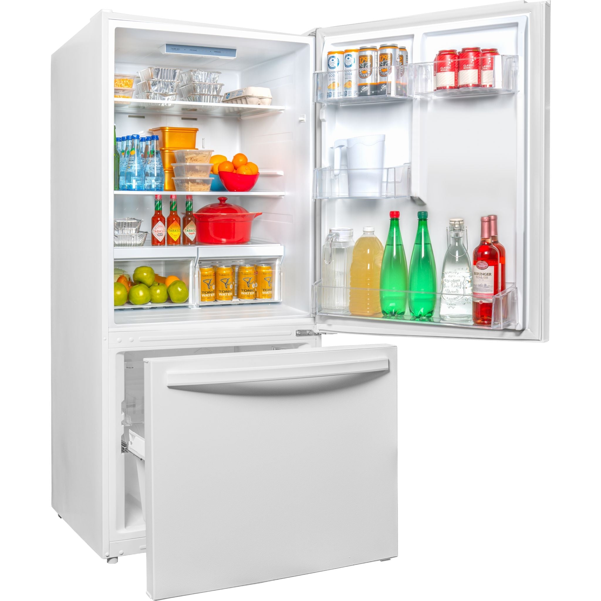 Réfrigérateur à congélateur inférieur Danby (DBM187E1WDB) - Blanc