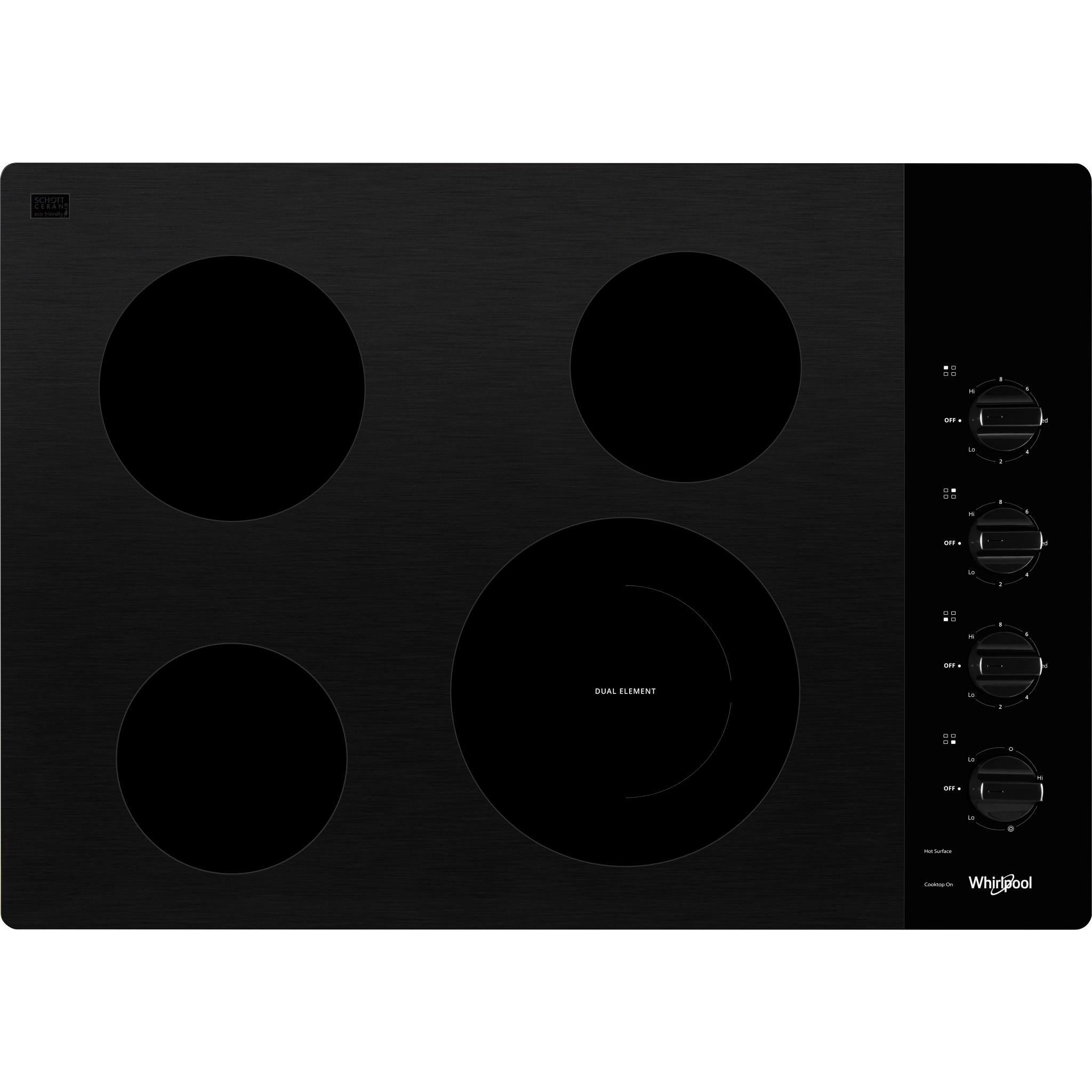 Plaque de cuisson Whirlpool 30 pouces (WCE55US0HB) - Noire