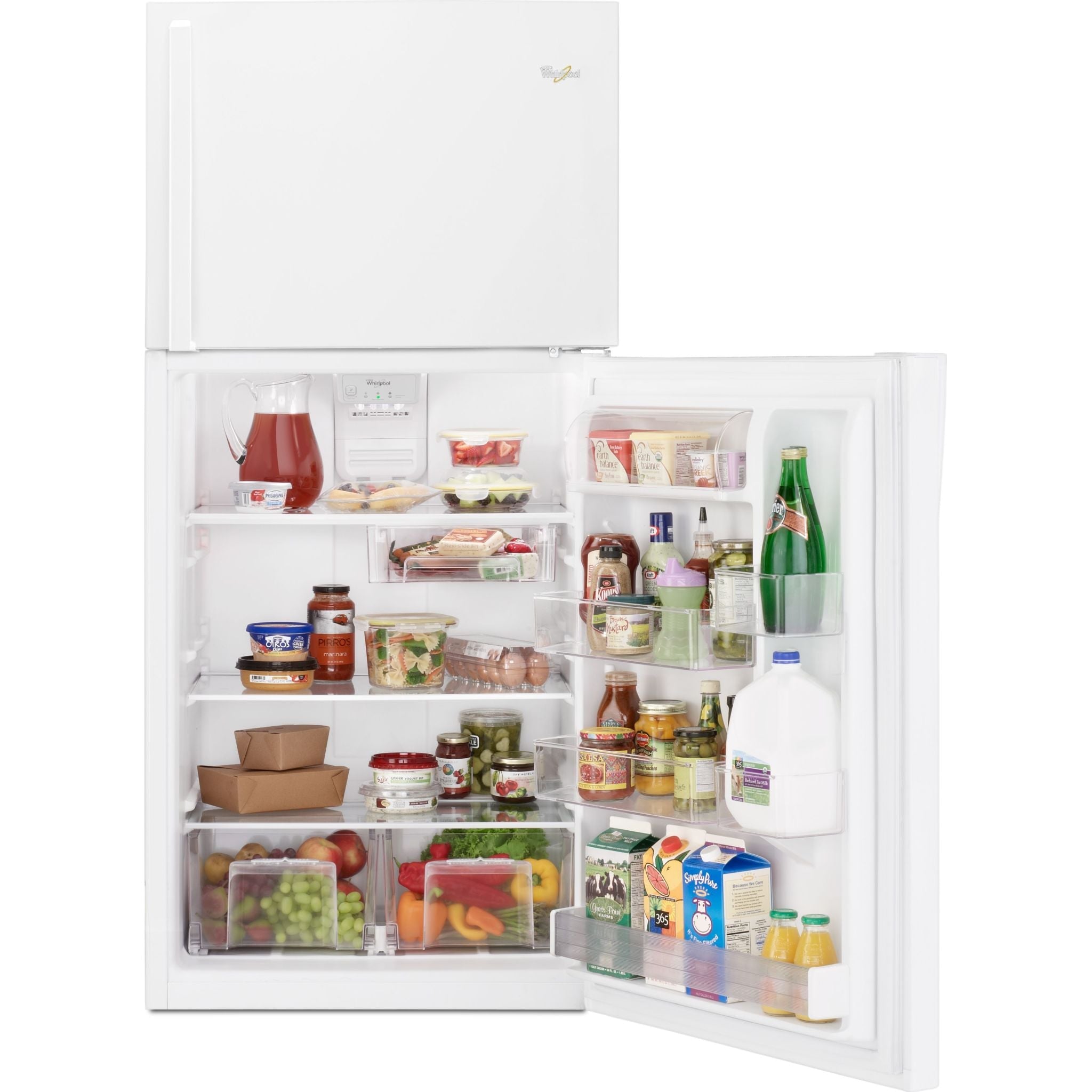 Réfrigérateur Whirlpool à congélateur supérieur (WRT549SZDW) - Blanc