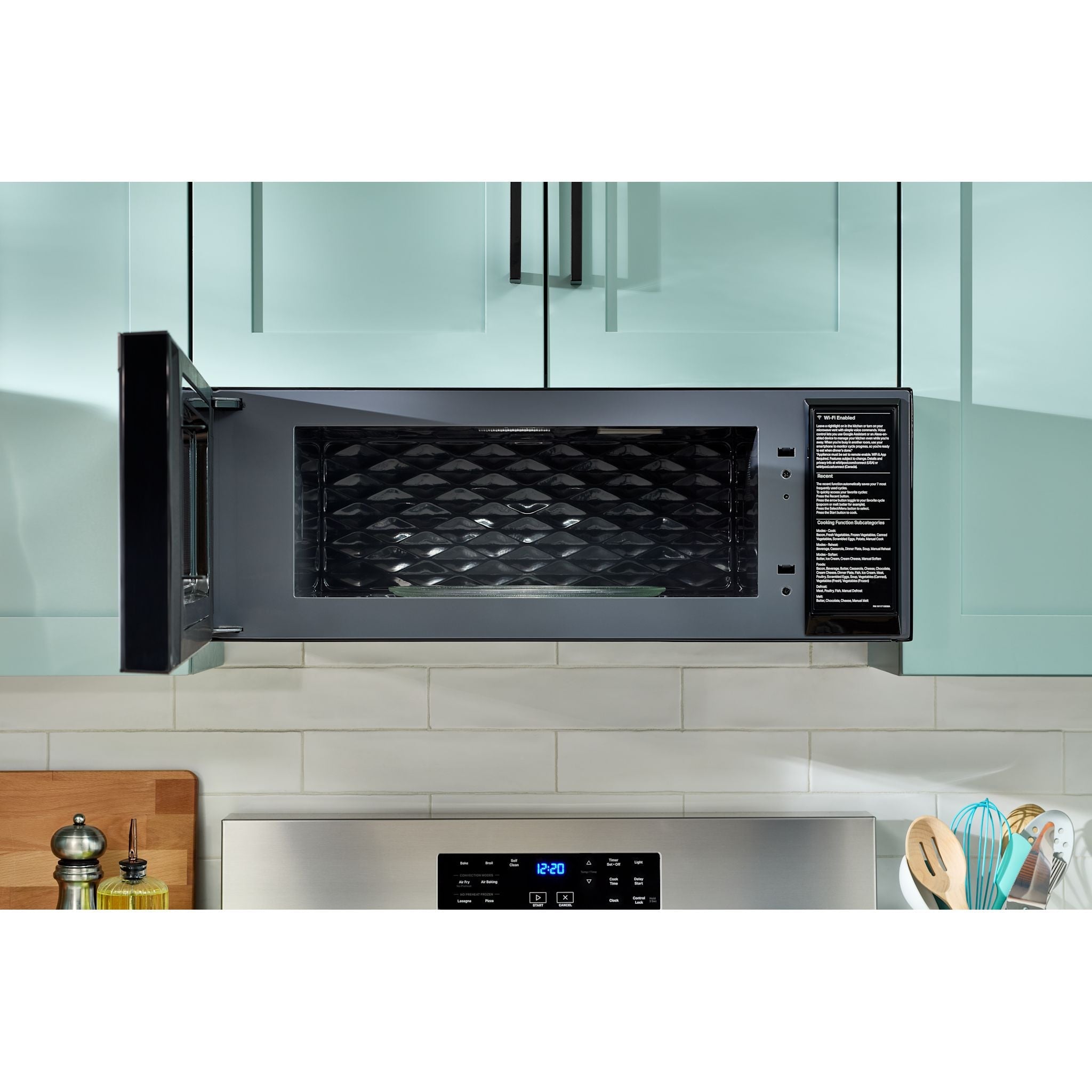 Four à micro-ondes Whirlpool à hotte intégrée (YWMML5530RV) - Finition inox noir