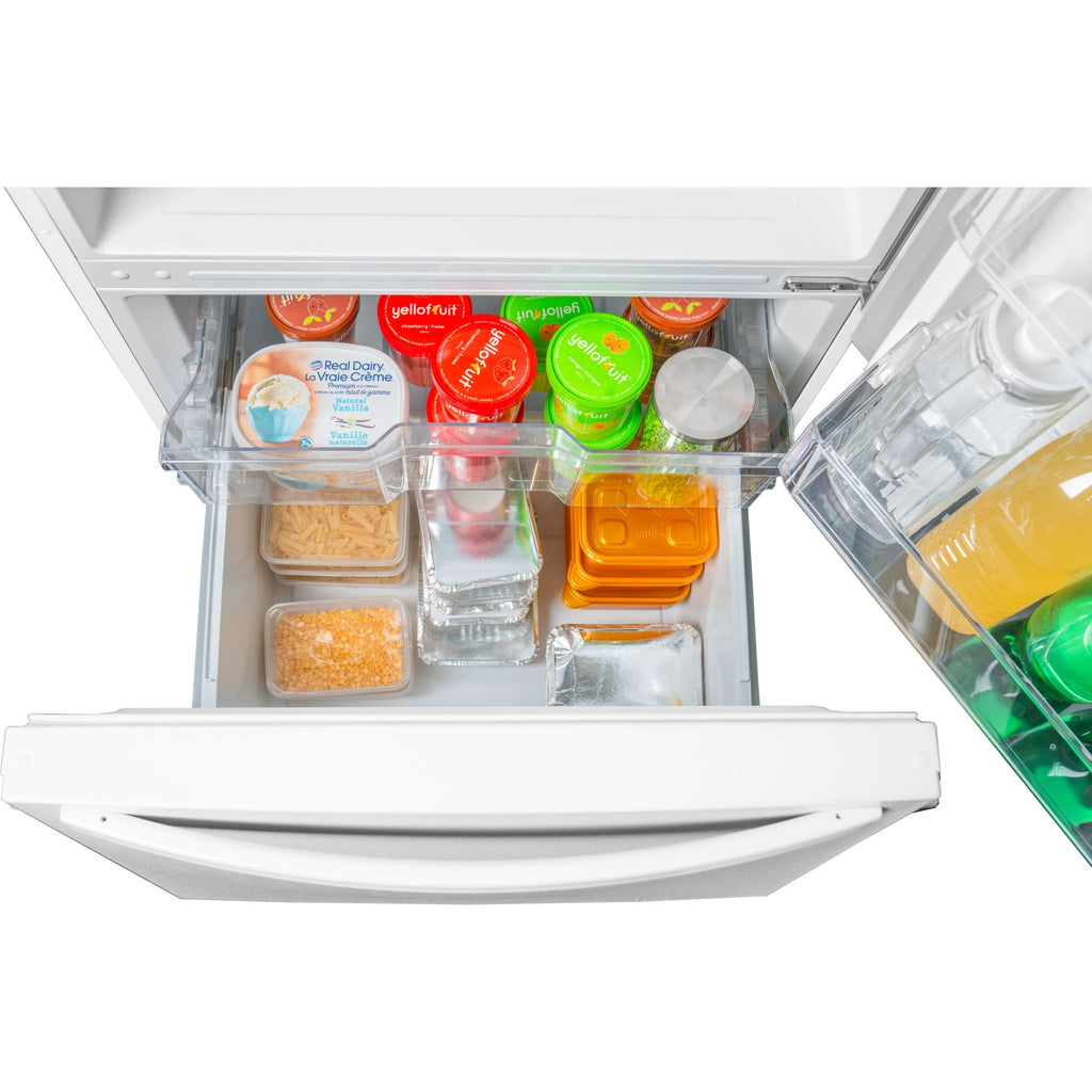 Réfrigérateur à congélateur inférieur Danby (DBM187E1WDB) - Blanc