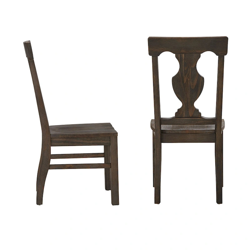 Chaises de salle à manger Vikos en bois à dossier violon (lot de 2)