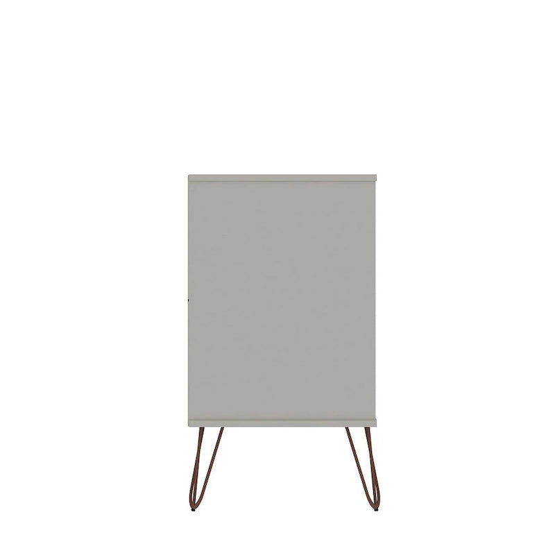 Commode basse double à 6 tiroirs Manhattan Comfort Rockefeller avec pieds en métal