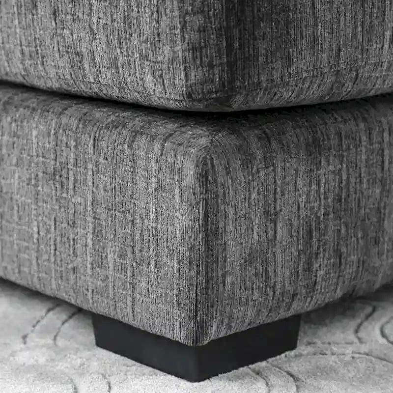 Canapé d'angle contemporain Kintra en chenille rembourrée, par Furniture of America