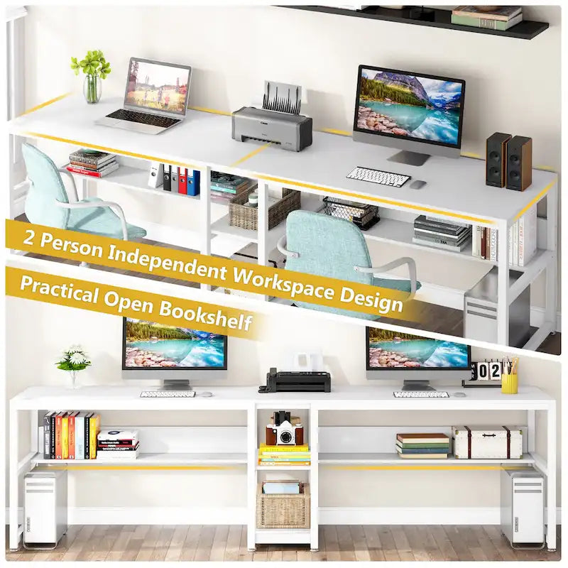 78.7 Bureau deux places, bureau double avec bibliothèque