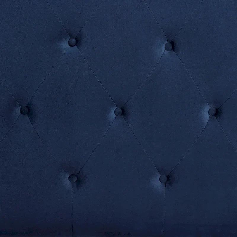 Lit capitonné à oreilles Summit de Roundhill Furniture avec tête de lit cloutée