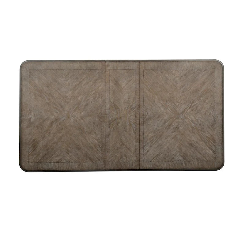 Table Magnolia Manor Antique White à pieds en écorce patinée