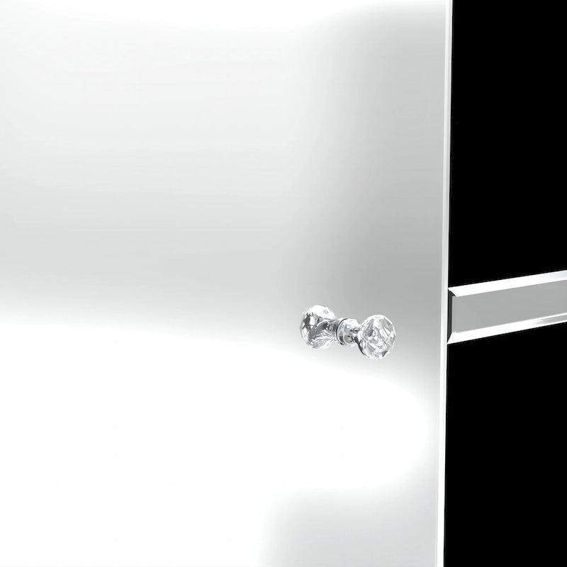 Meuble TV 59" à effet miroir et motif diamant