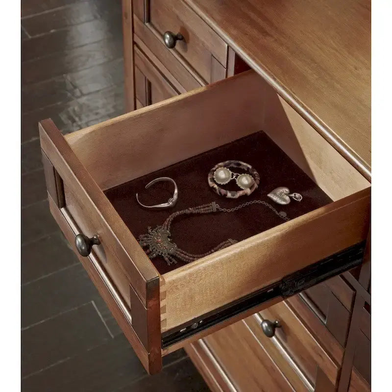 Collection de chambre à coucher Simply Solid Aiden en bois massif, 7 pièces, pour lit queen