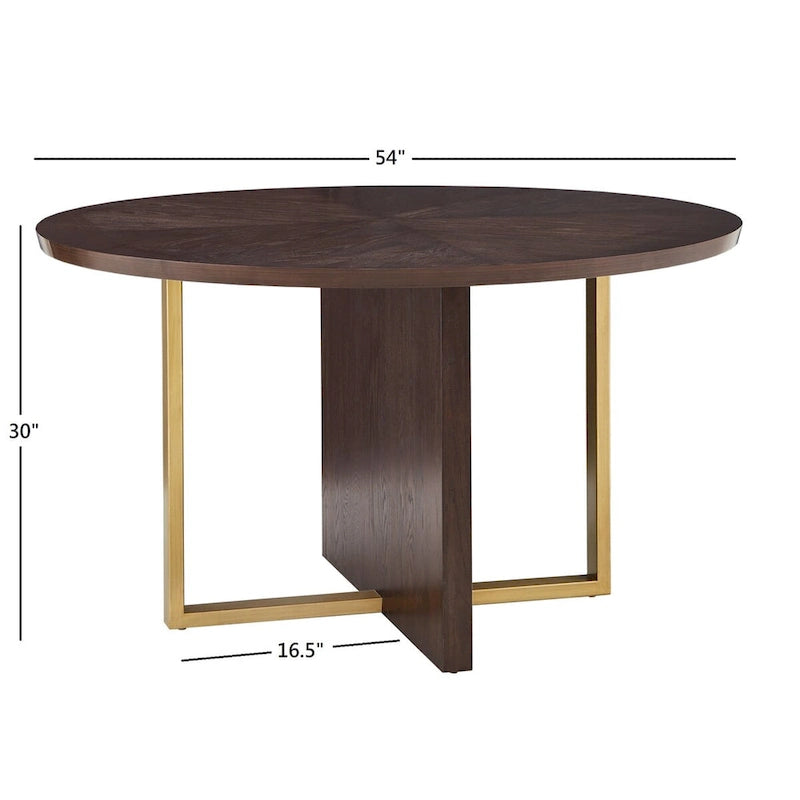 Table de salle à manger ronde Andrea Espresso de 137 cm (54 pouces) par iNSPIRE Q Modern - Table de salle à manger ronde de 137 cm (54 pouces)