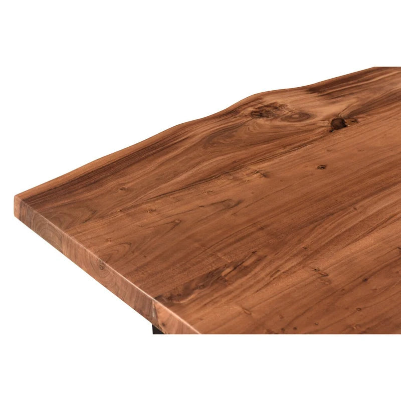 Table de salle à manger Sienna en noyer massif à bords naturels
