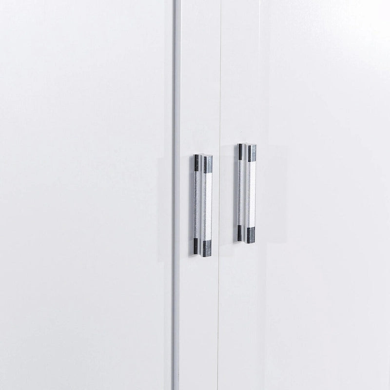 Armoire de rangement de salle de bain de 64 pouces de haut avec deux portes et tiroirs