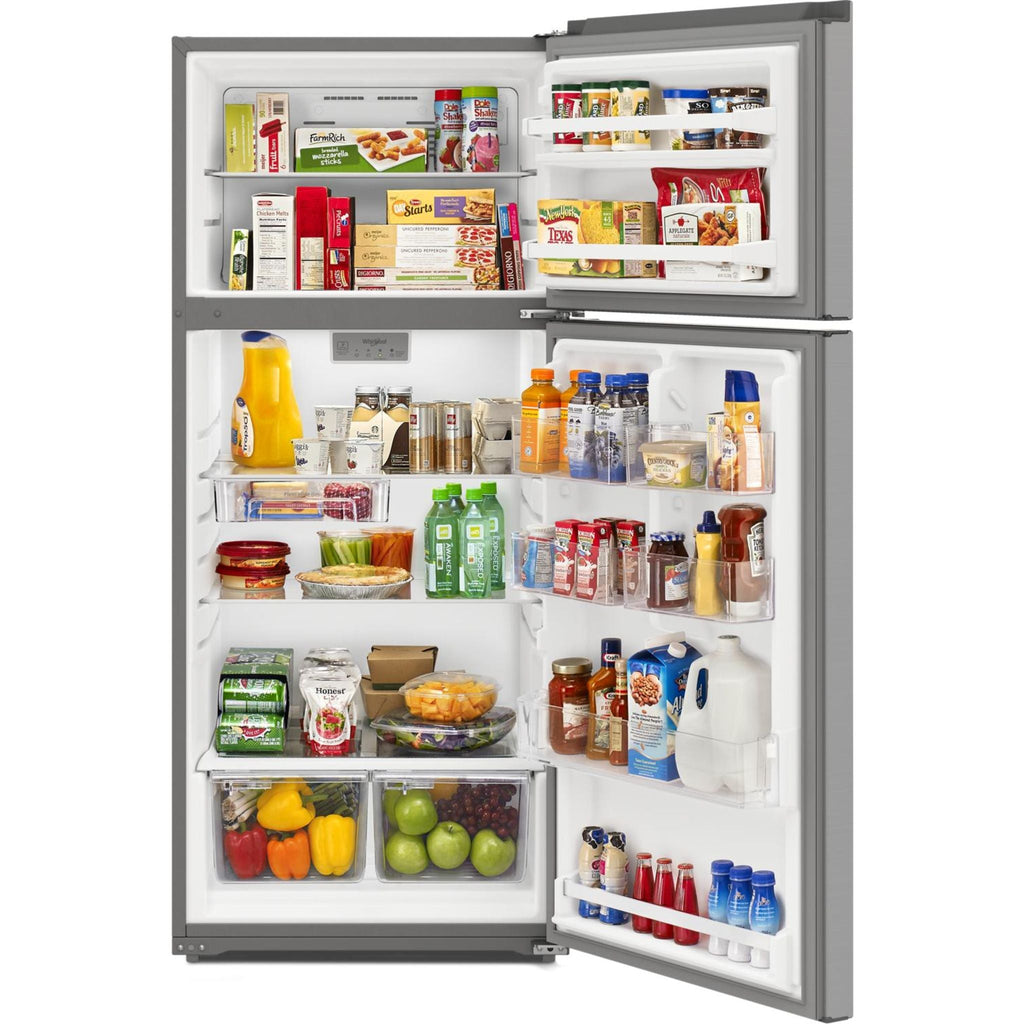 Réfrigérateur Whirlpool à congélateur supérieur (WRTX5028PM) - Acier Dolos